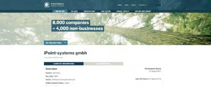 iPoint Joins UN Global Compact