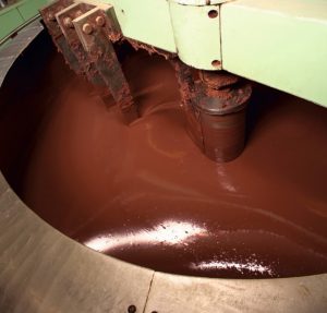Rührwerk mit Schokoladenmasse